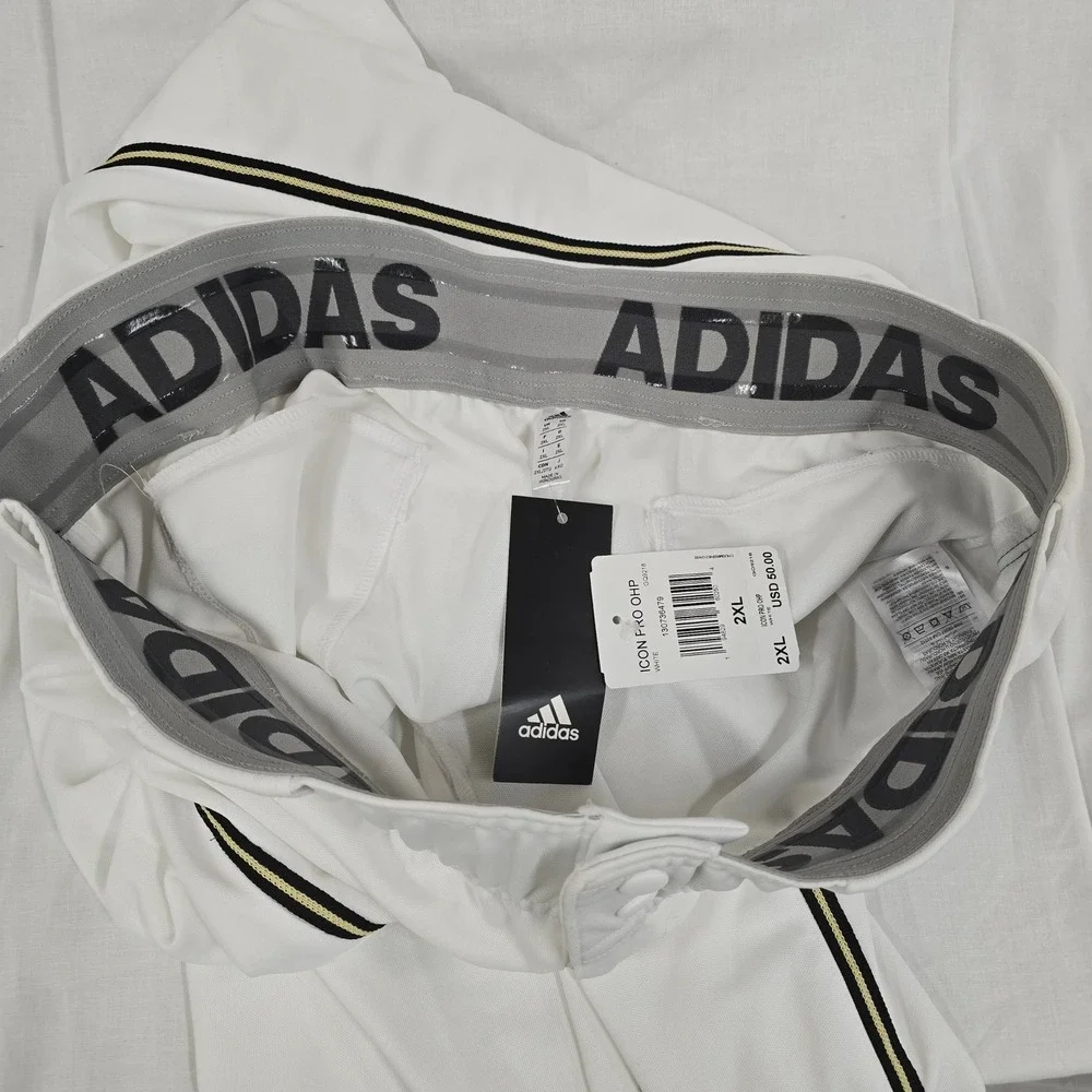 Adidas Icon‎ Pro OHP Baseball Pants Mens 2XL White Piped GC9918 New With Tags